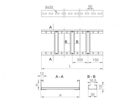 Drabinka DUD400H50/3 N 456040 /3m/