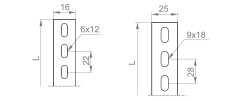 Płaskownik perferowany 25x2mm 2m PLC25/2 640520 ocynk metodą Sendzimira /2m/