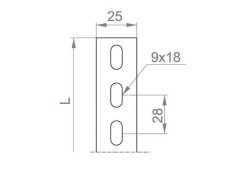 Płaskownik perforowany 25x2,5mm PLM25/2 640620 /2m/