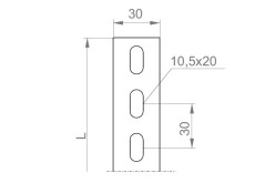 Płaskownik perferowany 30x3mm 2m PLT30/2 640720 /2m/