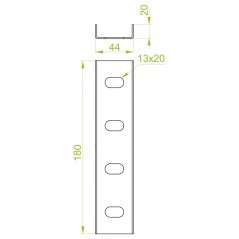 Łącznik ceownika LC40H20 660500