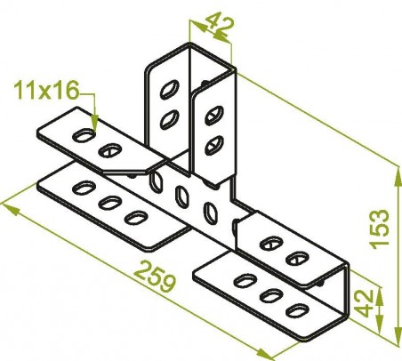 Łącznik wzmocniony trójnik LCWT 661403