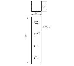 Łącznik ceownika LCM50H50 668100