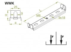 Wieszak wewnętrzny korytka WWK50 731405