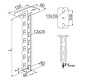 Wspornik sufitowy WPCW/WPCO500 750650 Wspornik sufitowy WPCW/WPCO500 750650