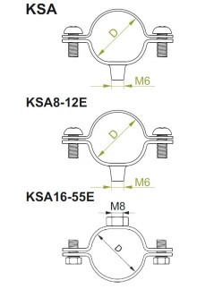 Obejma kablowa 8mm KSA8 7-8mm 805108 /100szt./