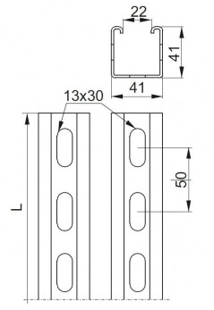 Ceownik montażowy CMP41H41/1,7MC 851117