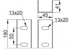 Łącznik ceownika LC41H41MC 851541