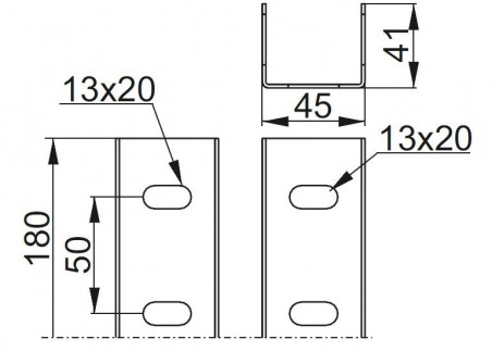 Łącznik ceownika LC41H41MC 851541