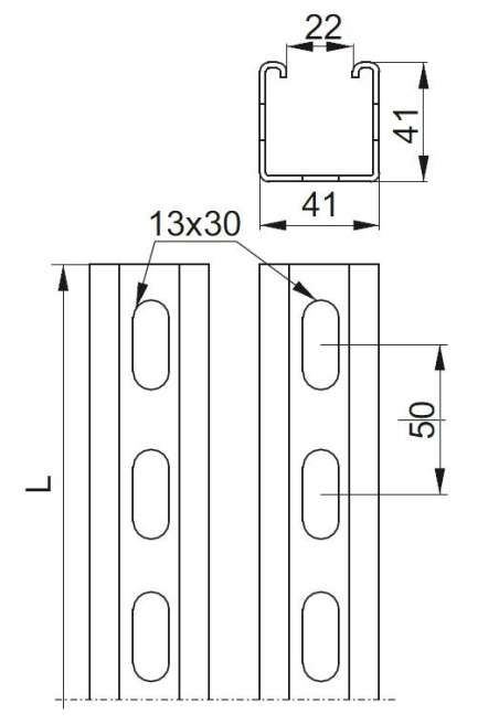 Ceownik montażowy CMP41H41/1MC 856210