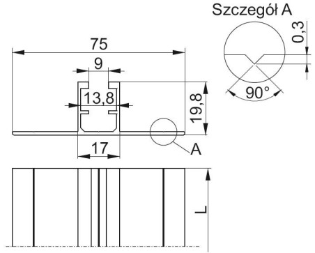 Szyna montażowa aluminiowa SM400 890040