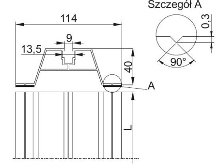 Szyna montażowa aluminiowa SMA40/033 890433