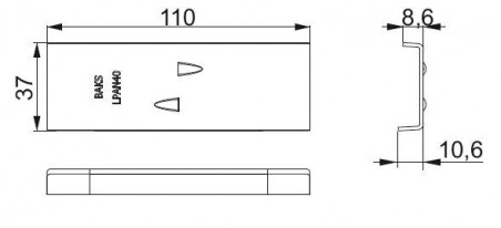 Łącznik profila aluminiowego (stosować 2szt. na połączenie) LPAN40 890512 (dawniej 890510)