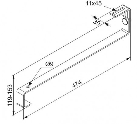 Uchwyt dachowy regulowany DURSE 898141