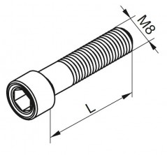 Śruba stal kwasoodporna SAM8x30E do BUF35 PUF 898531 / 898530