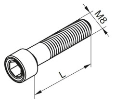 Śruba stal kwasoodporna M8x35mm SAM8x35E do BUF40 PUF 898535 /100szt./