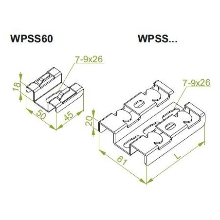 Wpornik ścienno-podłogowy do koryt siatkowych WPSS100 902920