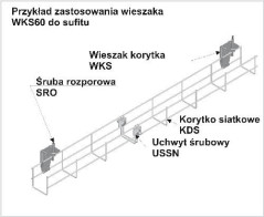 Wieszak korytka siatkowego typ WKS60 971100