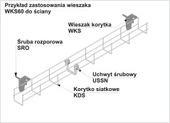 Wieszak korytka siatkowego typ WKS60 971100