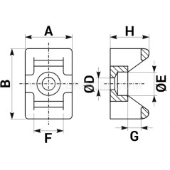 Element mocujący E3 biały /100szt./ E01EM-01010100100