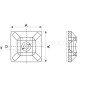 Element mocujący E91S biały E01EM-01020500100 /100szt./