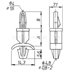 Element dystansowy P 2/12 E01EM-01080100300 /100szt./