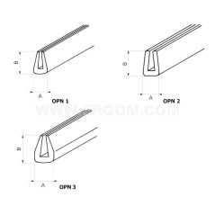 Osłona krawędzi OPN-1 czarna E01PK-01060300100 /50m/