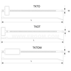 Opaska kablowa z tabliczką opisową TKTO 11/3 biała E01TK-01030100101 /100szt./