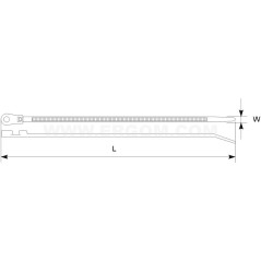 Opaska kablowa z uchwytem TKO 20/5 E01TK-01040100301 /100szt./