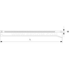 Opaska kablowa odporna na UV TKUV 6/3 czarna E01TK-01050100101 /100szt./