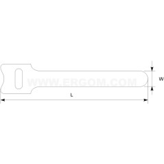 Opaska kablowa rzepowa TRK 15/12 BK E01TK-01200100101 /10szt./
