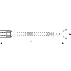 Taśma stalowa drabinkowa TST 45/7 E01TK-03010100401